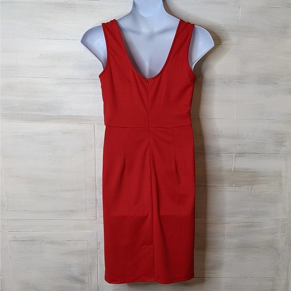 Grace Karen Red Sheath Knee Length Dress Size L NWT - Picture 2 of 2